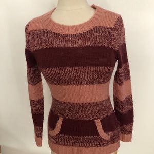 Derek Heart pink and maroon sweater